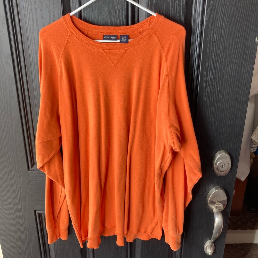 Cherokee men’s long sleeve orange shirt XL barely worn